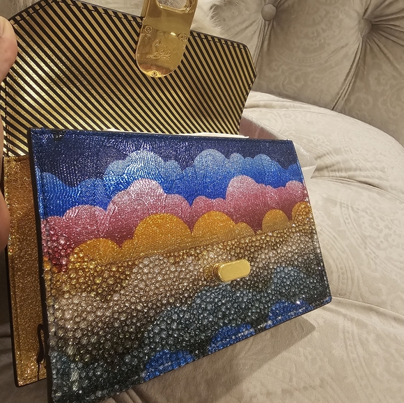 New Christian Louboutin elisa crystals crossbody  bag mini - Picture 4 of 12